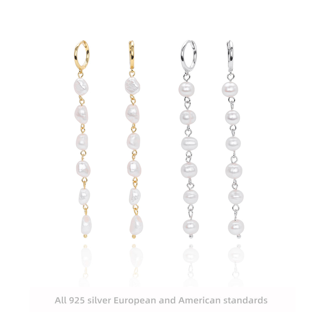 Damen Ohrhänger mit schimmernden Perlen und hochwertigem 925 Sterling Silber Shop Nory