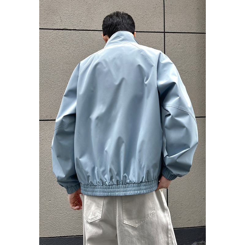 Herren Modische Übergangsjacke mit kontrastierendem Kragen Shop Nory