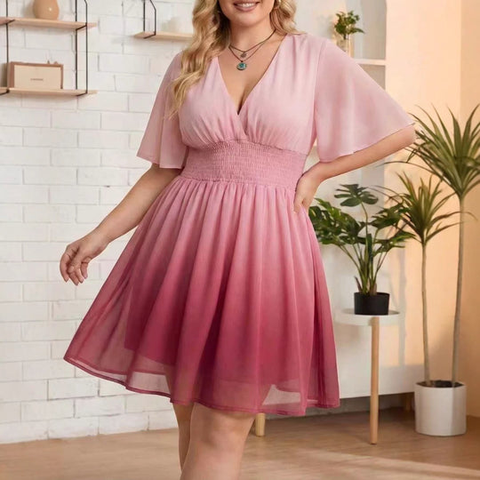 Damen Ombre-Modekleid