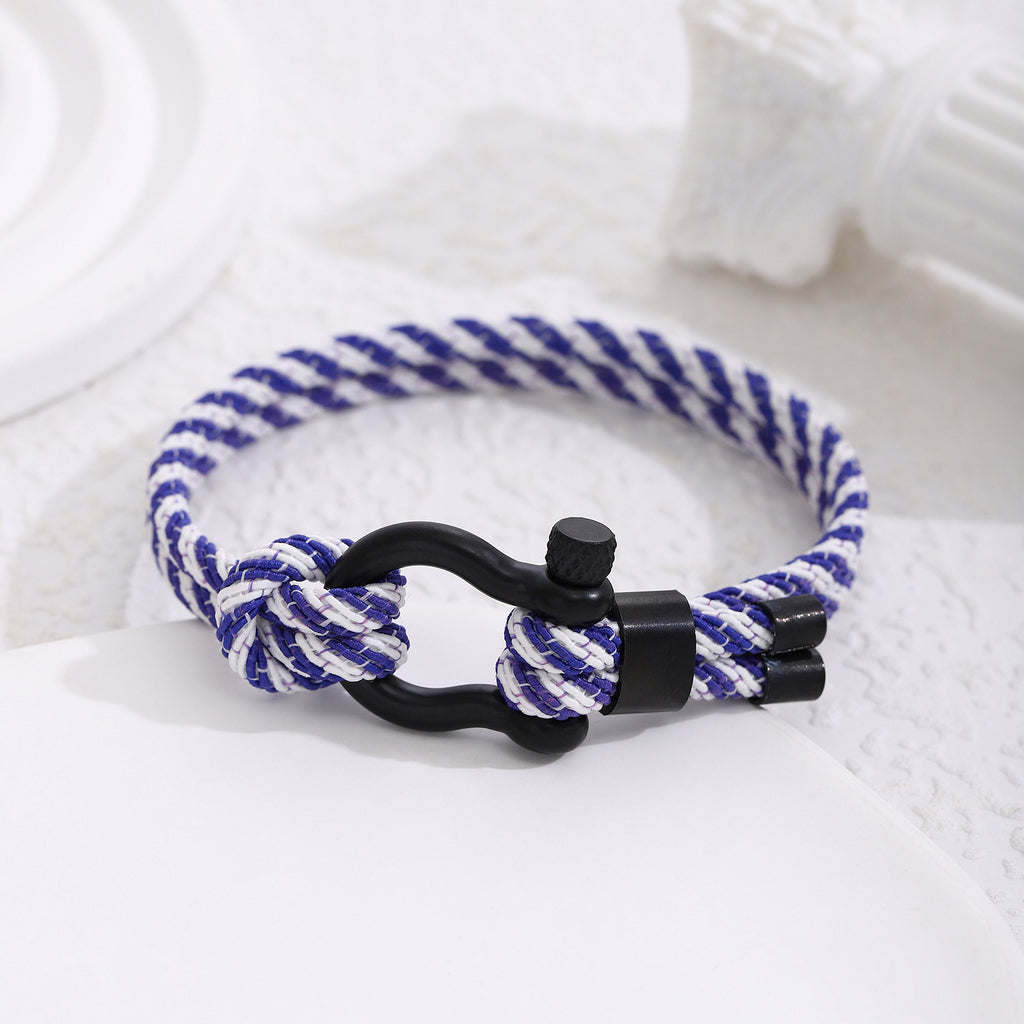 Herrenarmband aus geflochtenem Paracord mit stylischem Metallverschluss Shop Nory