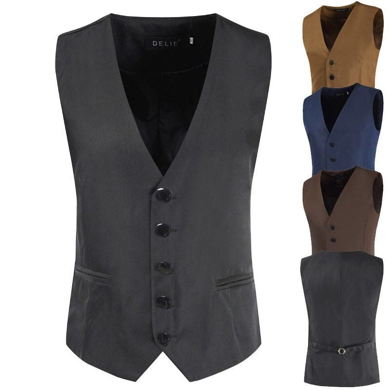 Herren Satin-Smokingsweste mit taillierter Passform, V-Ausschnitt und eleganter Knopfleiste Shop Nory