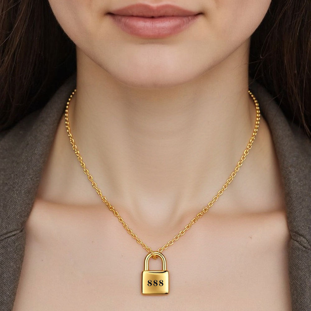 Damen Halskette mit einzigartigem Schlossanhänger und stilvollem Design Shop Nory
