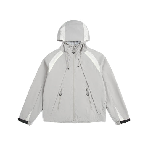 Unisex Leichte Regen- und Softshell-Jacke mit Kapuze, verstellbaren Saum- und Reißverschlusstaschen Shop Nory