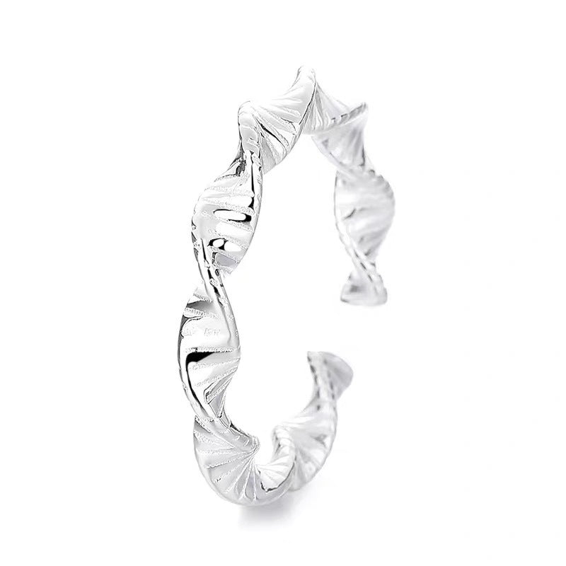 Damen Offener Ring mit kunstvollem DNA-Design Shop Nory