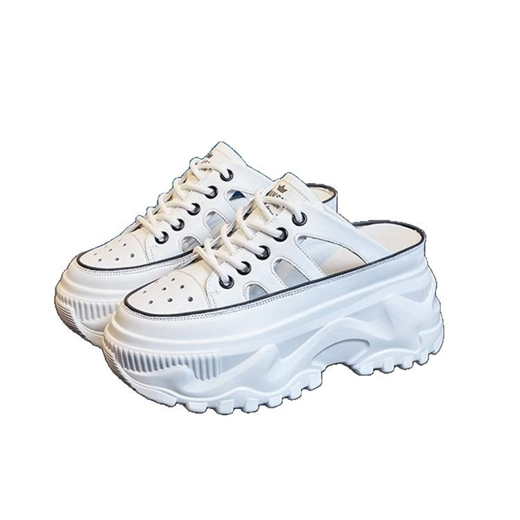 Damen Plateau-Sneaker mit luftdurchlässigem Mesh-Obermaterial und dämpfender Sohle