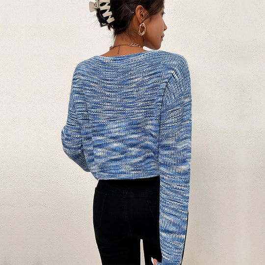 Damen Kurzer Off-Shoulder Strickpullover mit lässiger Crop-Silhouette Shop Nory