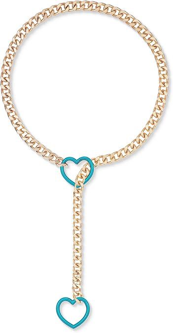 Damen auffällige Kette mit Herzanhängern und charakteristischem Design Shop Nory