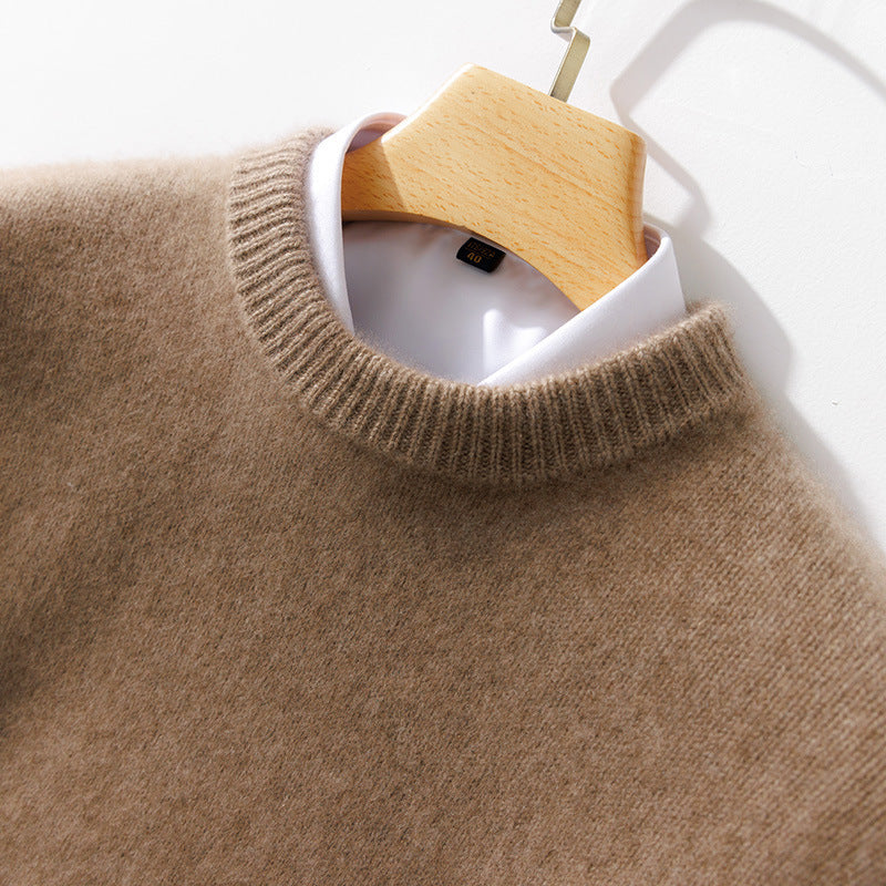 Herren Feiner Stehkragenpullover aus Kaschmir‑Blend mit gerippten Abschlüssen und schlanker Silhouette Shop Nory