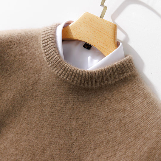 Herren Feiner Stehkragenpullover aus Kaschmir‑Blend mit gerippten Abschlüssen und schlanker Silhouette Shop Nory