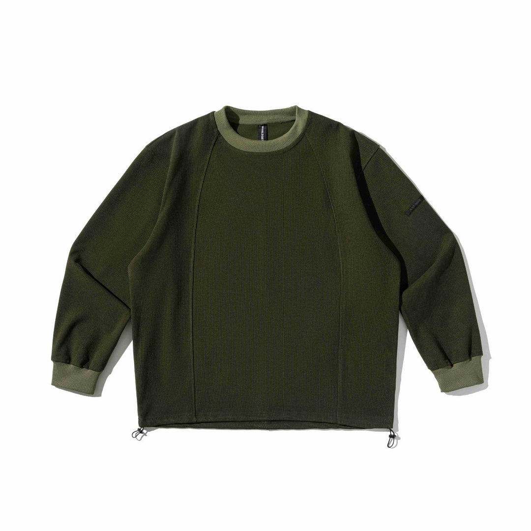 Herren Rippsweatshirt mit Tunnelzug und Raglanärmeln Shop Nory