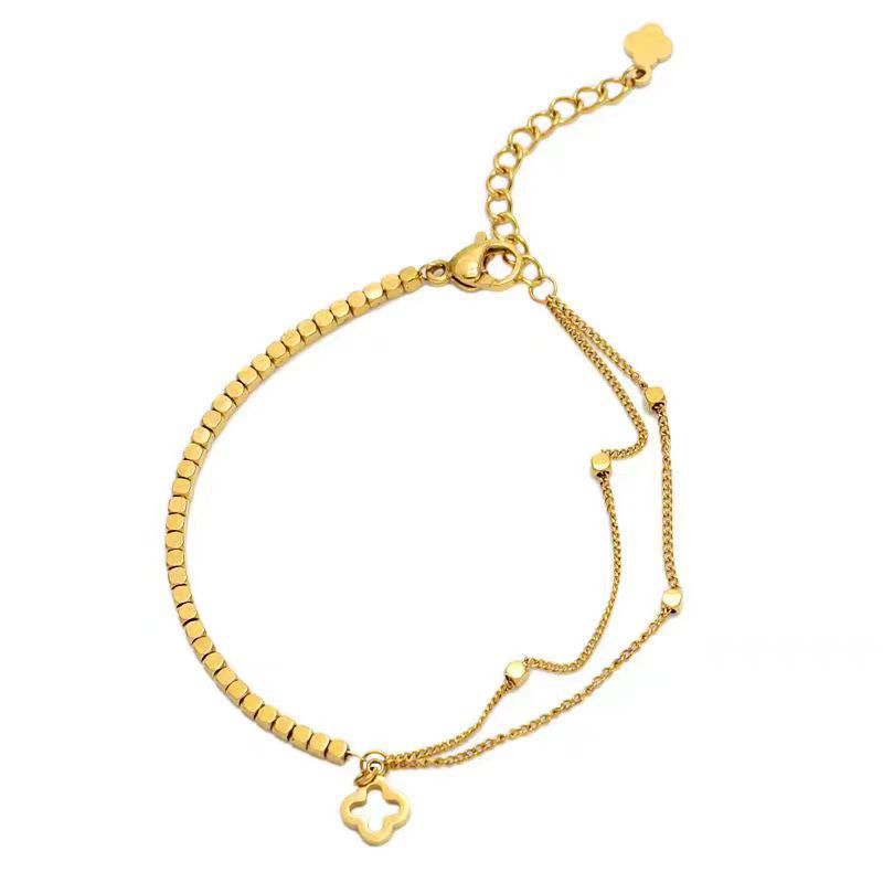 Damen Schichten Hexagon Charm Halskette Shop Nory