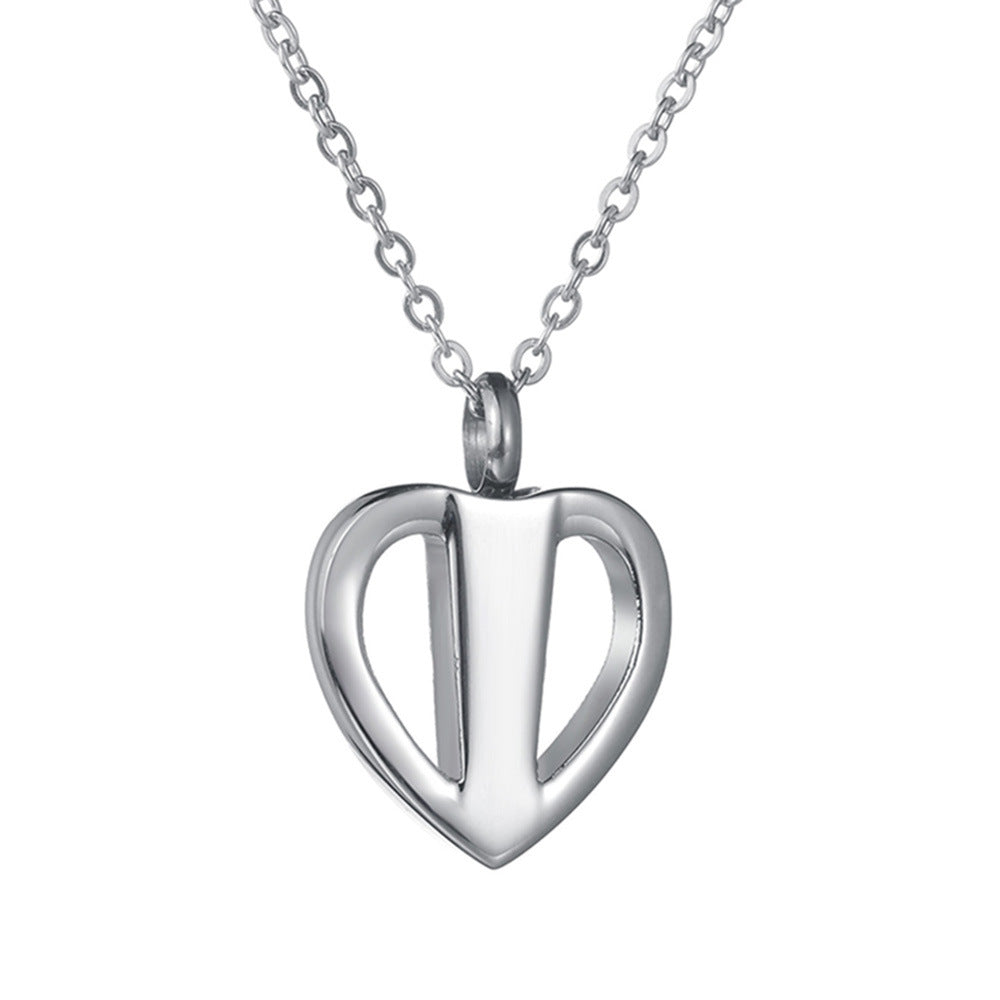 Damen moderne Herzanhänger mit feiner Kette Shop Nory