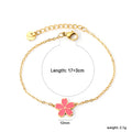 Damen elegante Armkette mit floralen Anhänger Shop Nory