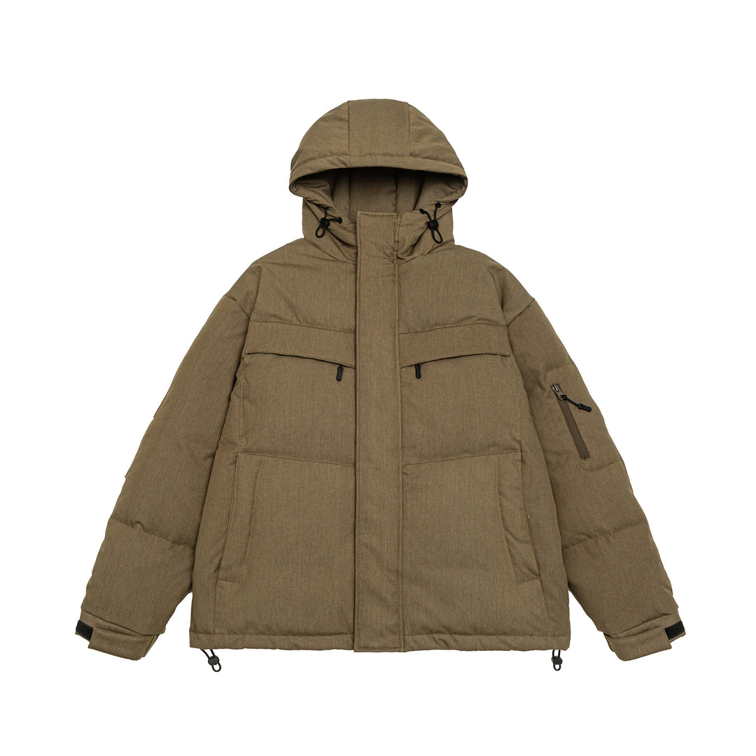 Herren Wattierte Winterparka mit Kapuze und Multitaschen Shop Nory