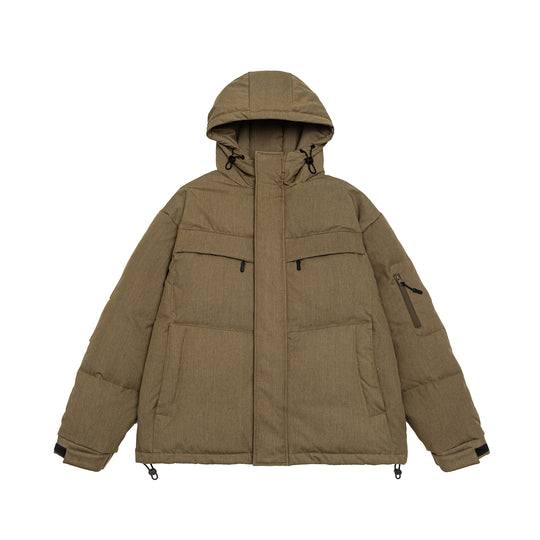 Herren Wattierte Winterparka mit Kapuze und Multitaschen Shop Nory