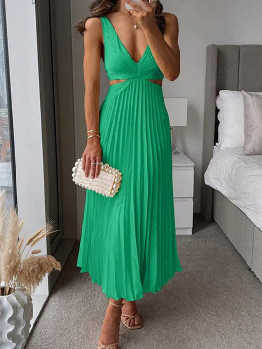 Damen Elegant gefaltetes Abendkleid