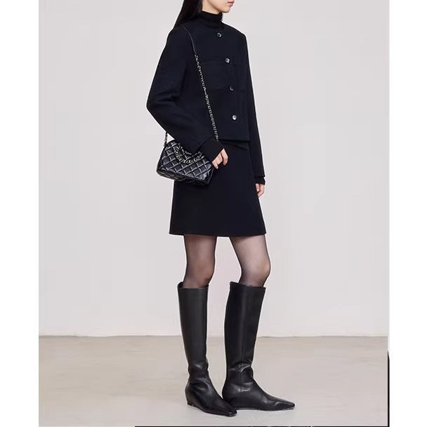 Damen moderne Cropped Jacke mit eleganten Knöpfen Shop Nory