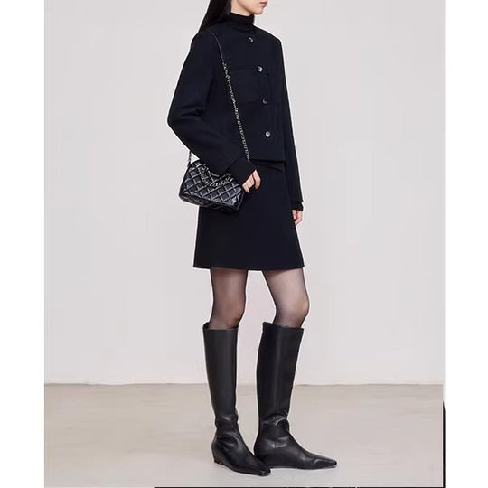 Damen moderne Cropped Jacke mit eleganten Knöpfen Shop Nory
