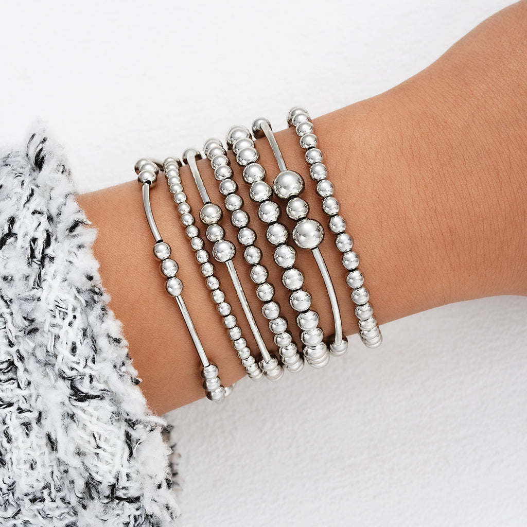 Damen-Armband-Set mit eleganten, filigranen Kugeln Shop Nory