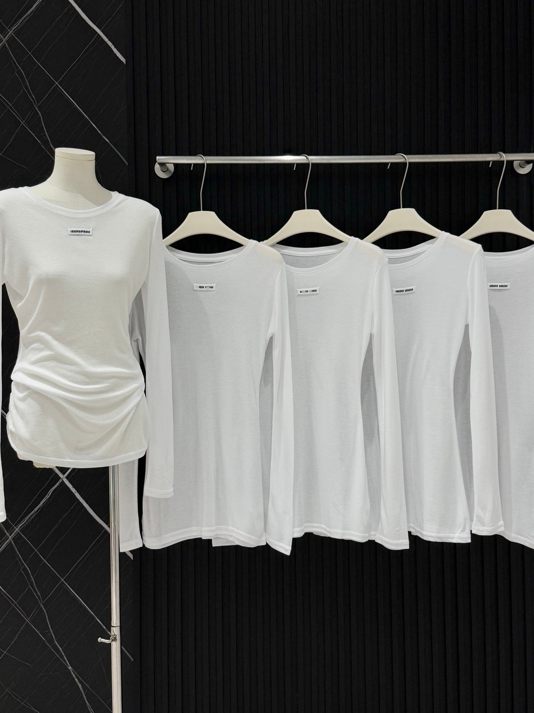 Damen Langärmliges Basic T-Shirt Shop Nory