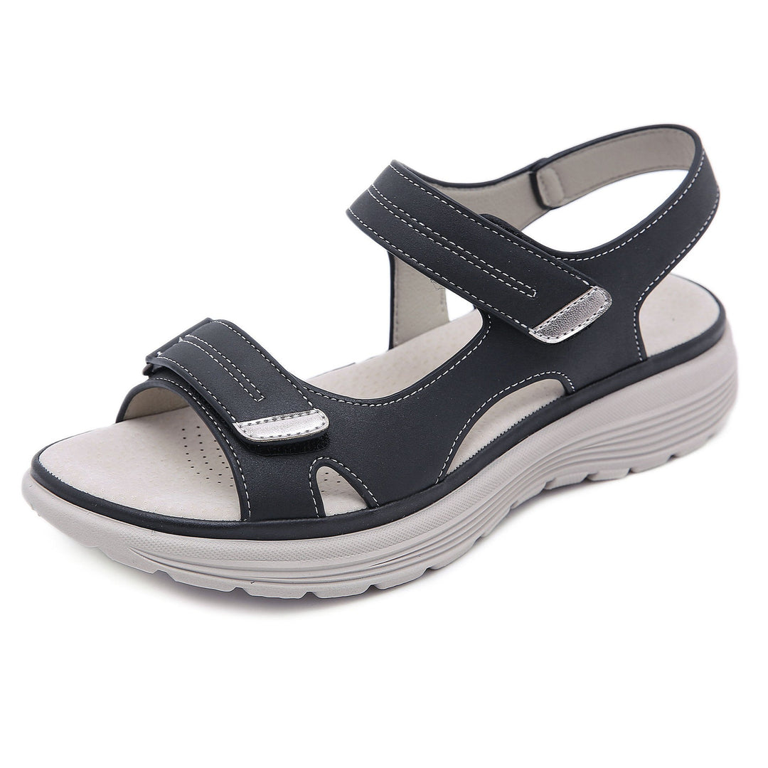 Damen Komfort-Sandalen mit dicker Profilsohle und verstellbaren Klettriemen Shop Nory
