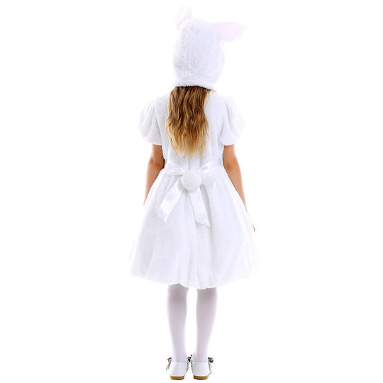 Mädchen Plüsch Häschenkostüm mit Kapuze und verspielten Details Shop Nory