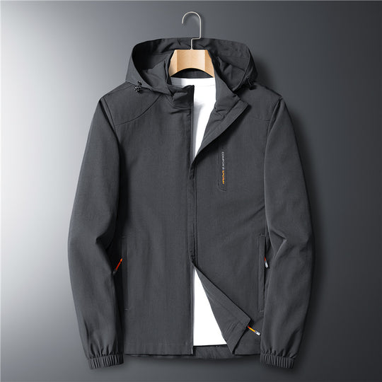 Herren leichte Softshell-Kapuzenjacke mit winddichter Membran und Reißverschlusstaschen Shop Nory