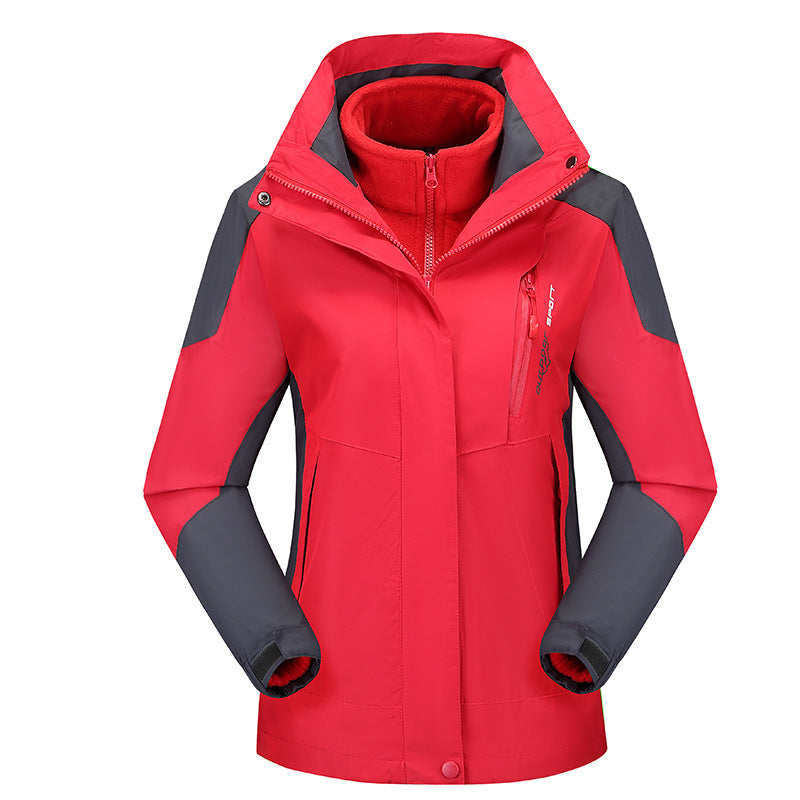 Damen vielseitige Outdoorjacke mit abnehmbarer Fleece‑Innenjacke und winddichter Softshell‑Hülle Shop Nory