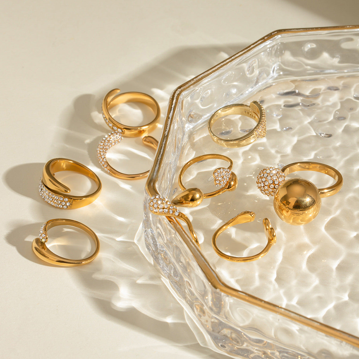 Damen Glitzernder Ring mit elegantem Design Shop Nory