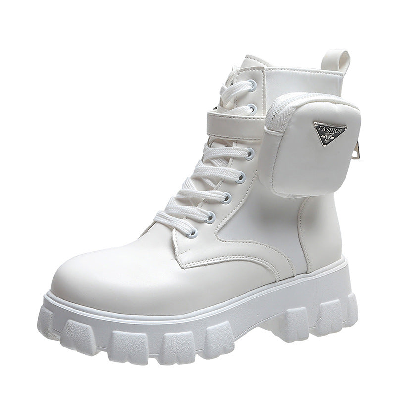 Damen Chunky Boots mit praktischem Seitentaschen-Design