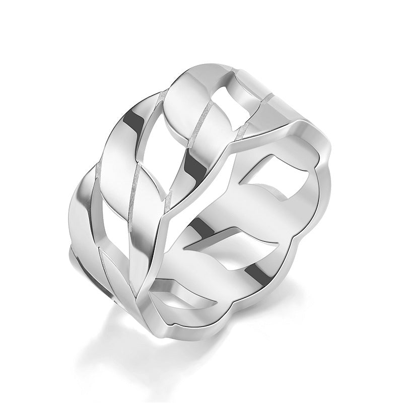 Damen Ring mit elegantem geflochtenem Blattmuster Shop Nory