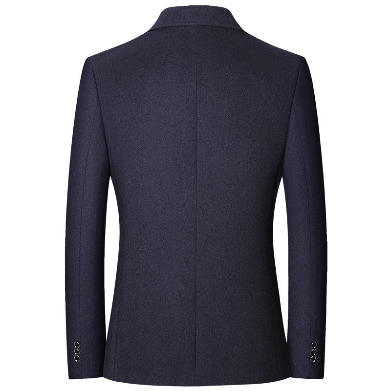 Herren tailliertes Wollmix-Sakko mit Reverskragen und elegantem Knopfverschluss Shop Nory