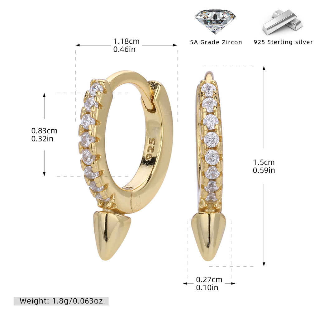Damen Creolen mit funkelnden Zirkonsteinen und hochwertiger 925er Silberfassung Shop Nory