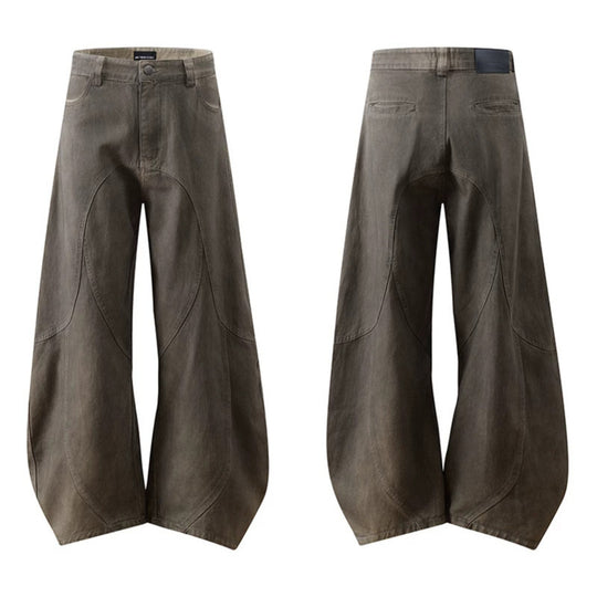 Damen Weite High‑Waist Culotte‑Hose mit ballonförmiger Silhouette und Zierpaneelen Shop Nory