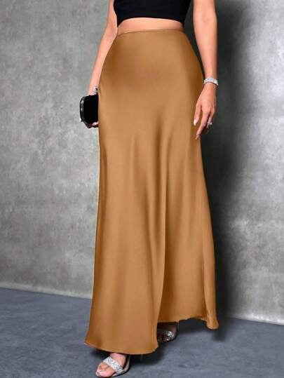 Damen Maxirock mit fließendem Schnitt und elegantem Fall