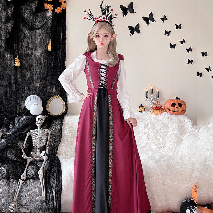 Damen Märchenhaftes Kostümkleid mit eleganter Schnürung und romantischen Details Shop Nory