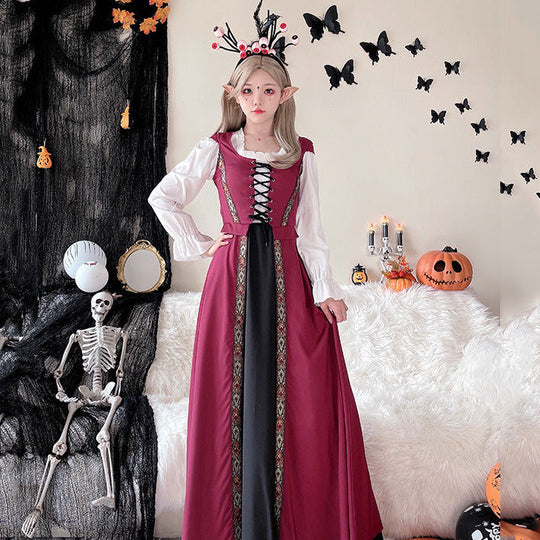 Damen Märchenhaftes Kostümkleid mit eleganter Schnürung und romantischen Details Shop Nory
