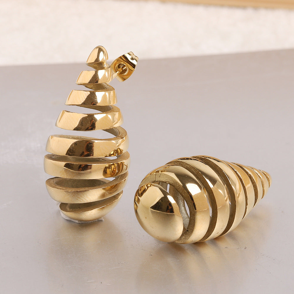 Damen Ohrhänger im modernen Spiraldesign Shop Nory