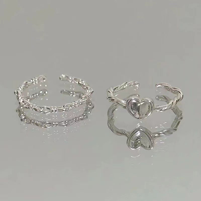 Damen Verstellbares Ring-Set aus hochwertigem Edelstahl Shop Nory