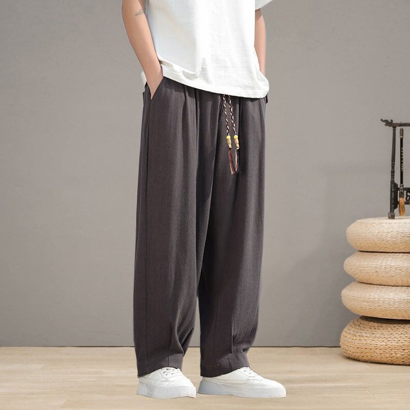 Herren Haremshose im Oversize-Baggy-Stil mit Kordelzug und elastischem Bund Shop Nory