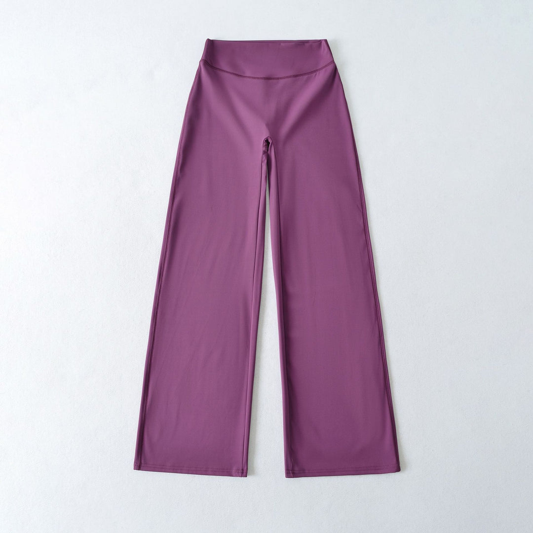 Damen Weite High Waist Loungehose aus Stretchjersey mit fließendem Schlag Shop Nory