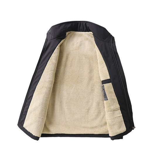 Herren Gefütterte Outdoor‑Utilityweste mit Teddy‑Inlay und Frontklappentaschen Shop Nory