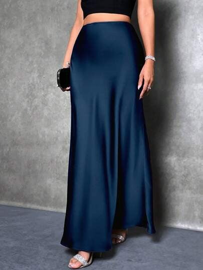 Damen Maxirock mit fließendem Schnitt und elegantem Fall
