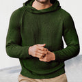 Herren Strickpullover mit Kapuze und feiner Maschenstruktur