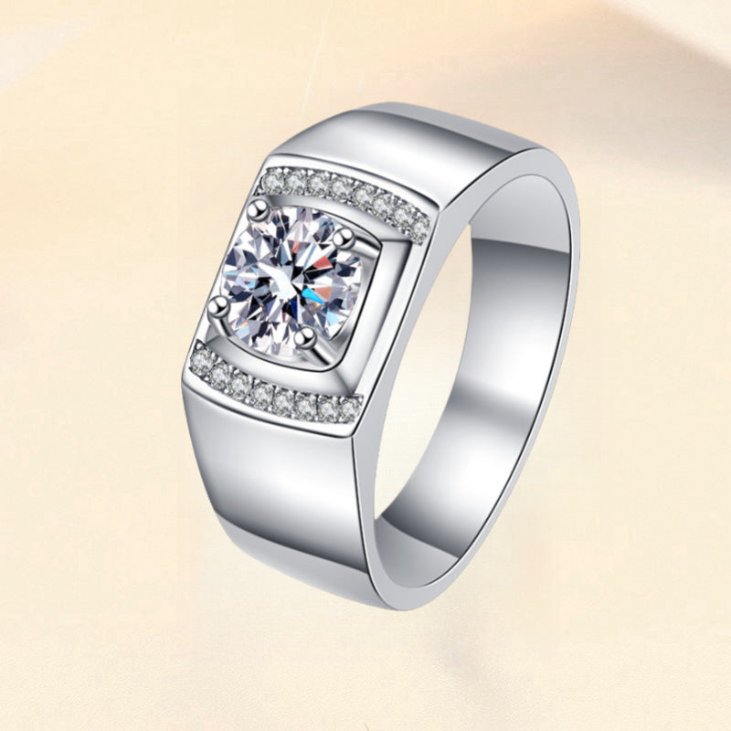 Damenring mit zartem, runden Pink-Zirkonia und funkelndem Design Shop Nory