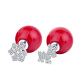 Damen-Ohrstecker mit winterlichem Schneeflocken- und Rentier-Design Shop Nory