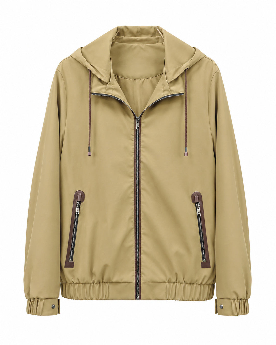 Herren Leichte Softshell‑Hoodiejacke mit wasserabweisender Außenlage, Lederapplikationen und Reißverschlusstaschen Shop Nory