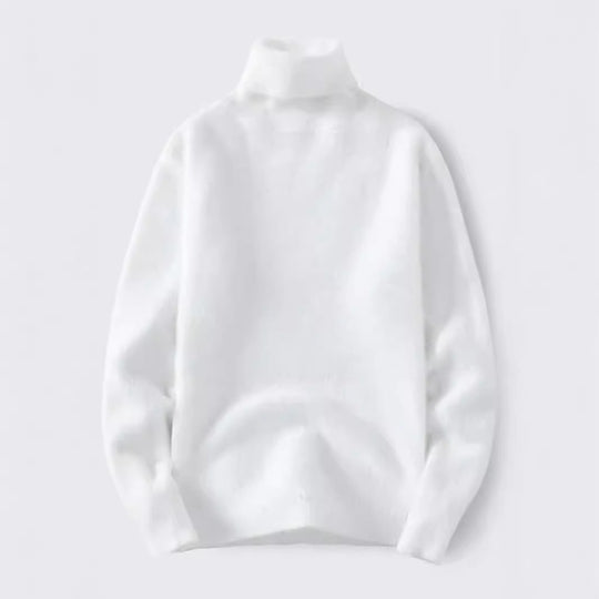 Herren warmer Rollkragenpullover aus weichem Strickstoff