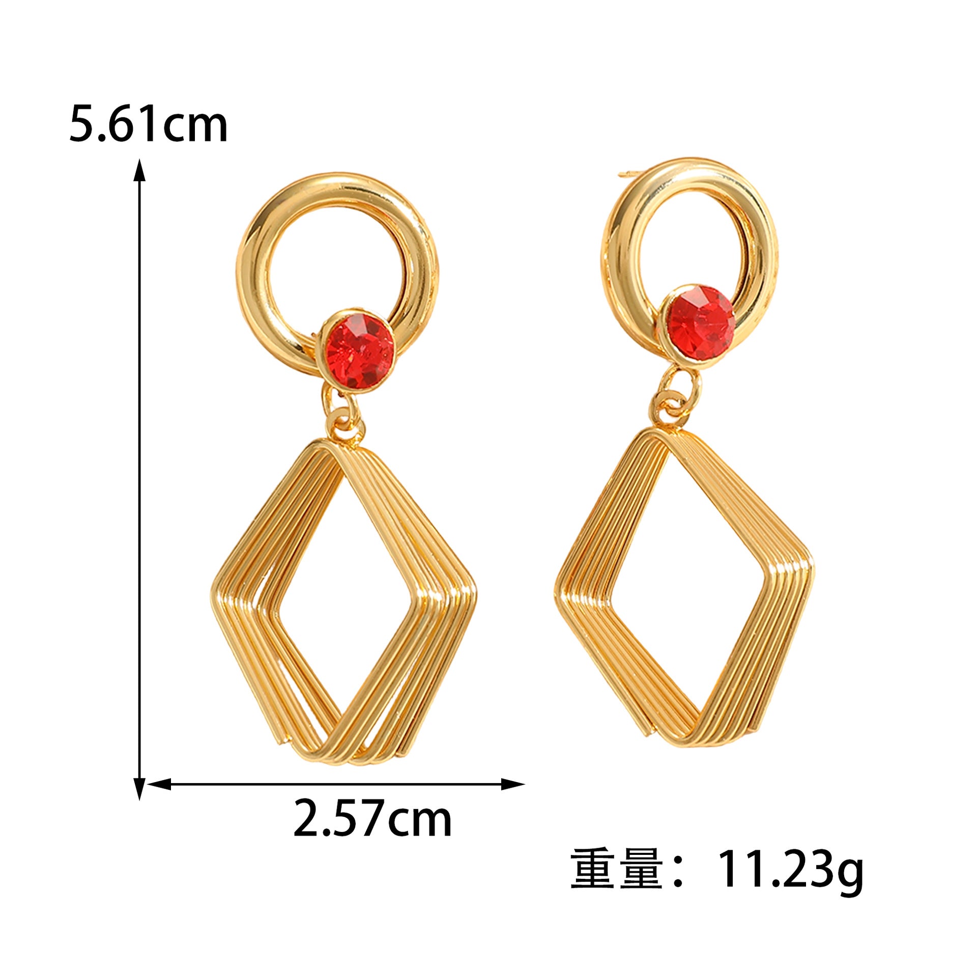 Damen Design Ohrringe mit geometrischem Drahtmotiv Shop Nory