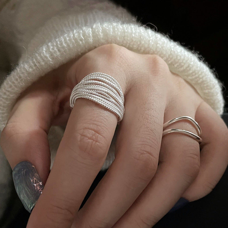 Damen Offener Ring mit elegantem Flussdesign Shop Nory